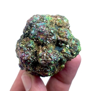 Spécimen de cristal de pyrite marcassite naturelle arc-en-ciel, 253 g, pierre de guérison unique du Pakistan