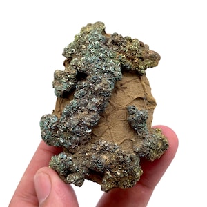 Natural Rainbow Pyrite Marcasite Specimen 121g Unique Mineral Crystal from Pakistan - Healing Stone Decor Gift