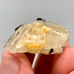 Natural Topaz Quartz With Black Tourmaline Specimen 110 Carat from Pakistan – Beautiful Raw Crystal Mineral Healing Stone