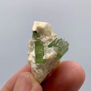 51 Carat Amazing Natural Green TOURMALINE Crystals In Mica From @Afghanistan