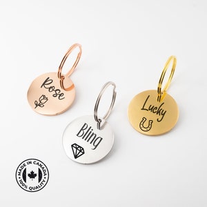 Médaille d'identification personnalisée en acier inoxydable pour animaux de compagnie - Médailles pour animaux de compagnie faites main - Médaille pour animal de compagnie personnalisée - Médaille pour chien - Médaille d'identification de chat - Médailles d'identification pour animaux de compagnie - Médaille nominative