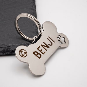 Personalized Stainless Steel Pet ID Tag Handmade Pet Tags Custom Pet Tag Dog Tag Cat ID Tag Pet ID Tags Pet Name Tag image 7
