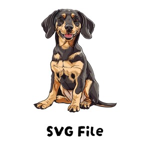 Dachshund SVG, Sitting Dachshund Clipart, Dachshund SVG Files, Wiener Dog Svg Vector Image, Puppy SVG Dachshund Digital Download