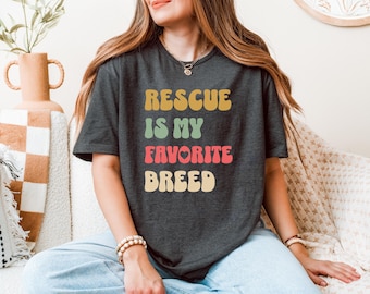 Rescue Dog & Cat T-Shirt - Adopt, Don't Shop, Shelter Volunteer Tee