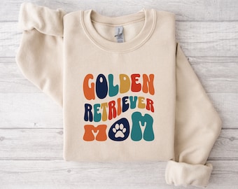 Felpa retrò per mamma di Golden Retriever - Regalo perfetto per gli amanti dei cani