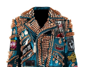 ジャケット・アウター Palace PATCHY LEATHER JACKET MULTI Palace Patchy Leather Jacket Multicolor Men's - SS25 - US
