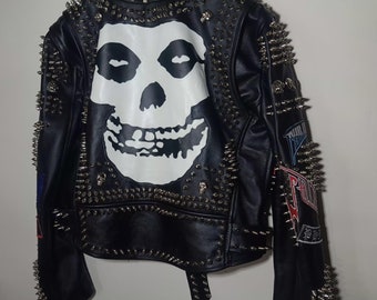 Men Skull Jacket Silver Studs, Spikes and Patches Made Leather Jacket for Punk Rockers, Customized Heavy Punk Jacket, Jacket for Punk Lovers - Etsy Men Skull Jacket Silver Studs, Spikes and Patches Made Leather Jacket for Punk Rockers, Customized Heavy Punk Jacket, Jacket for Punk Lovers - Etsy