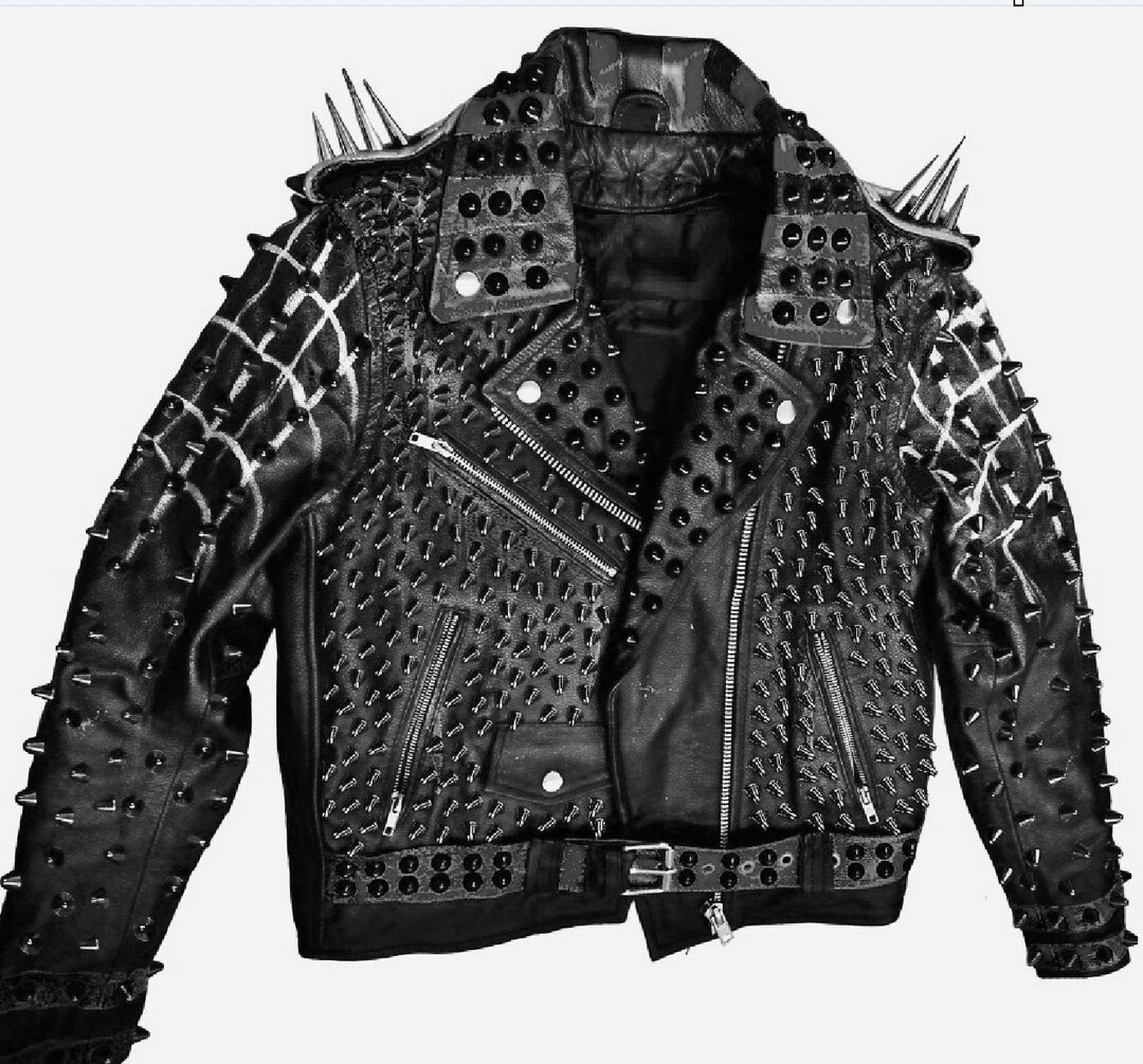 épine leather jacket black ZAPRIS Motorcycle Leather Jacket With Belt Motorbike Biker