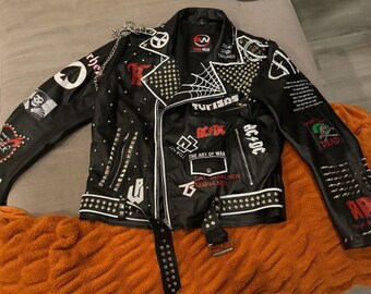 Doublet レオパード柄 LENTICULAR JACKET M 8＊68 Heart Stud Leather Moto | Madonna & Co