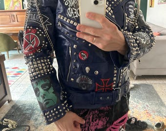 ジャケット・アウター SHARE SPIRIT Souvenir Jacket SEX PISTOLS Sex Pistols Denim Jacket, Cheap Monday, Punk Patches Badges