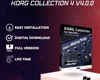 KORG Collection 4 Bundle 2023 Music Production Software, DAW, Vst Plugins, Reverb Effects, Lifetime