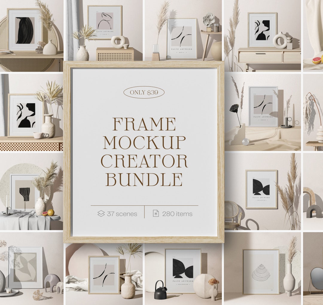 5000+ Frames Mockup Bundle Set, Frame Mockup Bundle, 80x PSD Wall ...