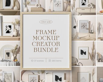 5000 以上のフレーム モックアップ バンドル セット、フレーム モックアップ バンドル、80 個の PSD 壁面モックアップ フレーム、PSD フレーム バンドル、メガ バンドル フレーム モックアップ