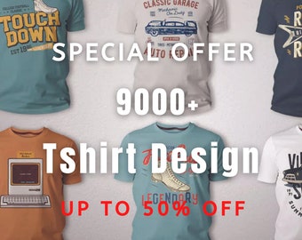 6000 以上の T シャツ ポッド デザイン バンドル、高品質プリント、Cricut 用の商用利用ファイル、png、AI、ベクター ファイル、デジタル ダウンロード