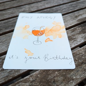 Fait à la main avec amour : carte d'anniversaire Holy Aperoly