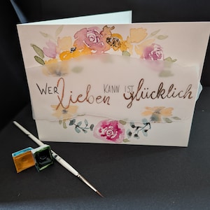 Glückwunschkarte Klappkarte für Hochzeit