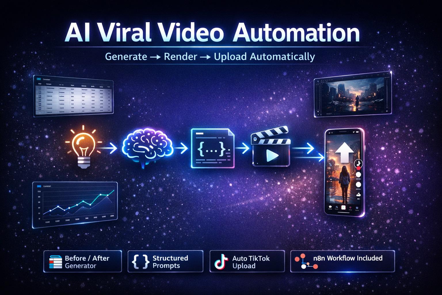 Viral Video Automation Workflow | VEO3 Tiktok Auto Publisher | N8n AI ...