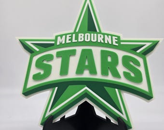Melbourne Stars Logo Plaque X 24cm Big Bash League Twenty20