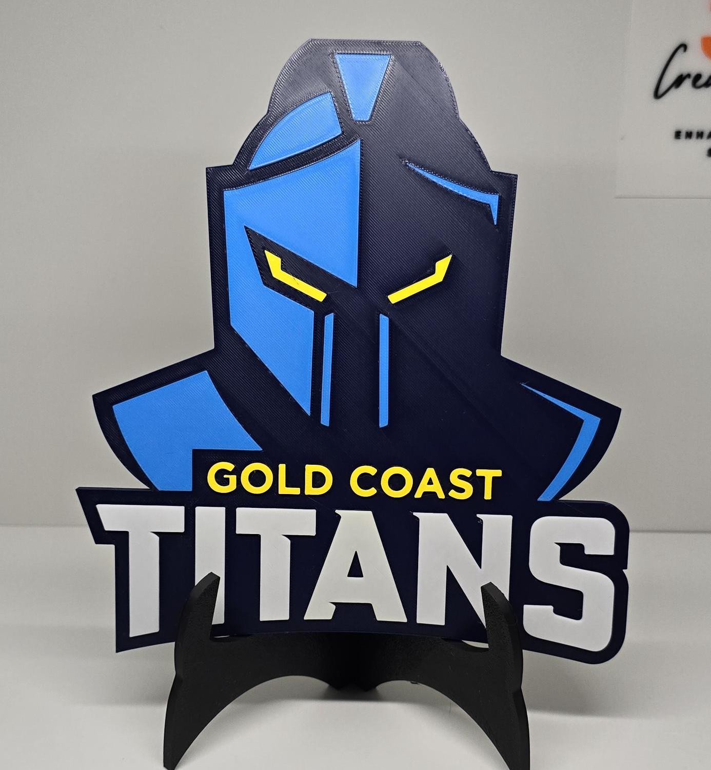 Gold Coast Titans NRL Logo Plaque, Man Cave, Conversation Piece