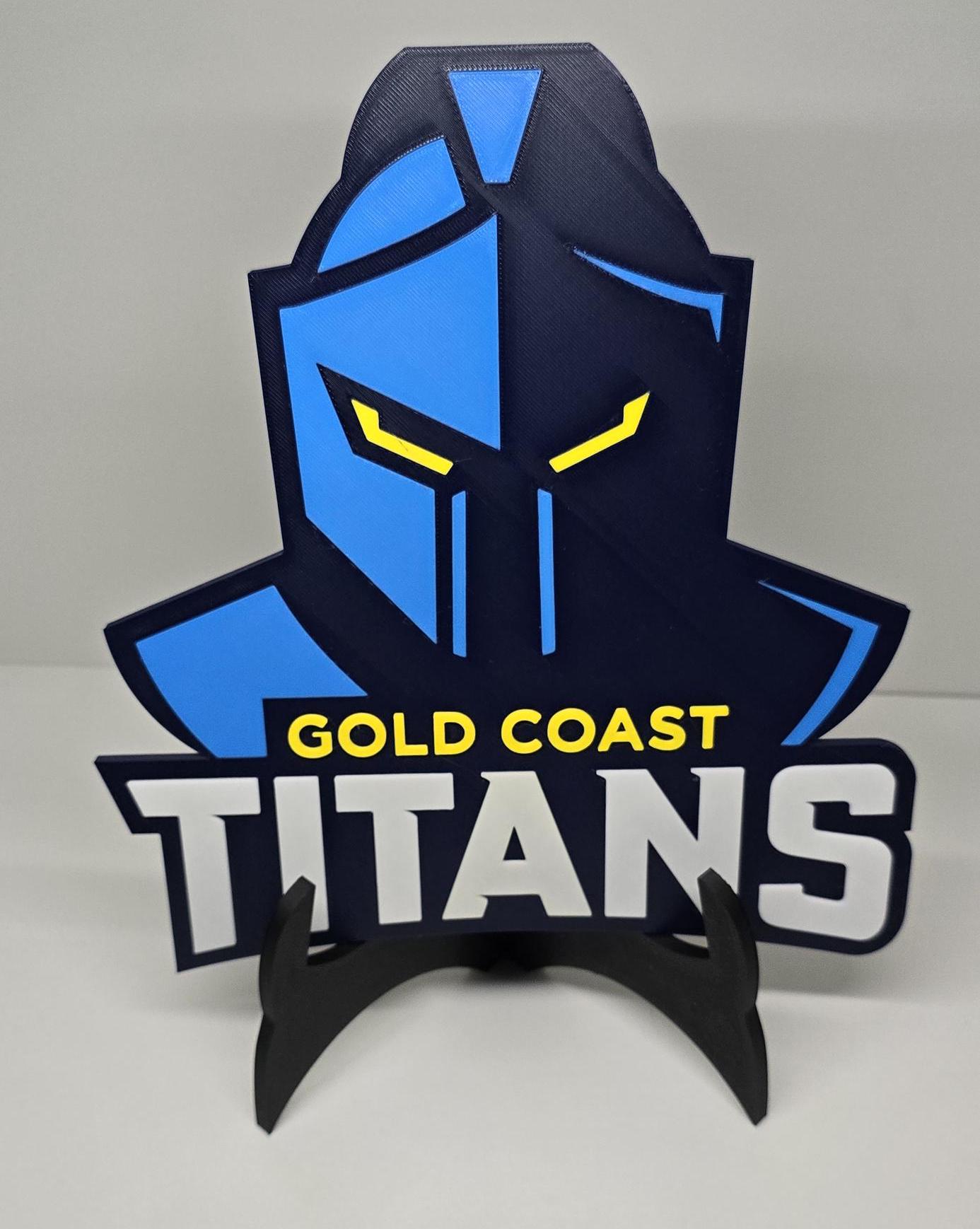 Gold Coast Titans NRL Logo Plaque, Man Cave, Conversation Piece