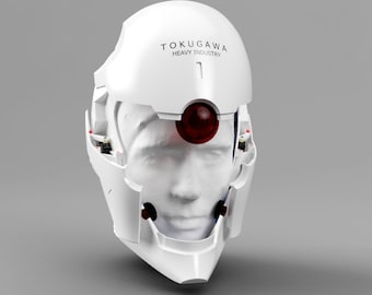 cyborg ninja motorcycle helmet Motorized Gray Fox Cyborg Ninja Helmet STL