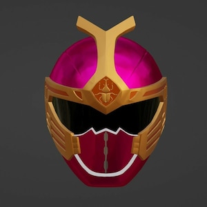 Crimson Thunder Ranger Helmet (STL)