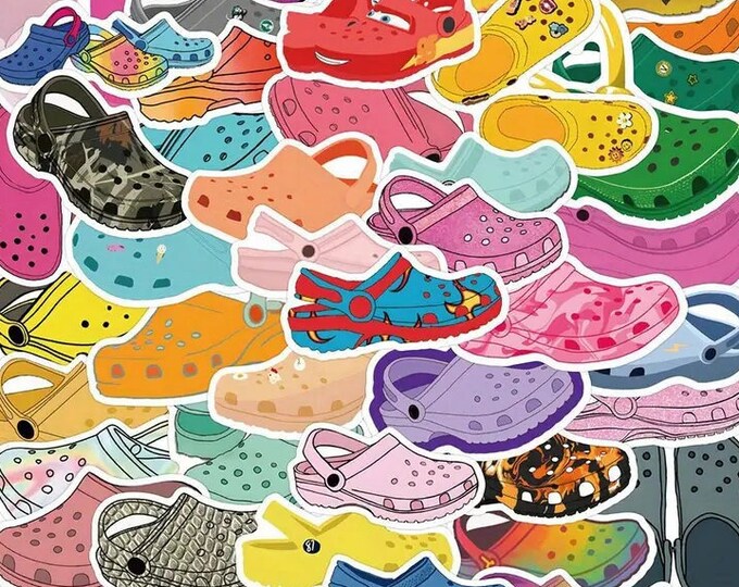 Custom Crocs Stickers Croc Shoe Sticker Pack Croc Gift Decal Colored Crocs Assorted Stickers ...