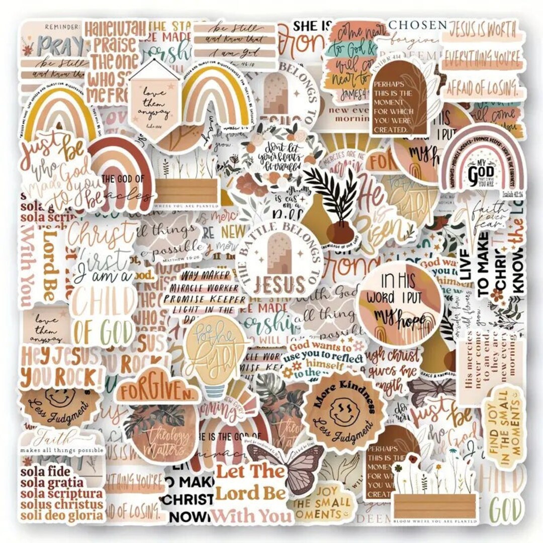 Inspirational Christian Bible Verse Sticker Pack Jesus Faith Decal ...