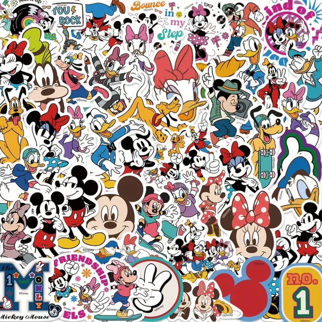 Character Sticker Pack Mickey Assorted Stickers for Laptop Disney ...