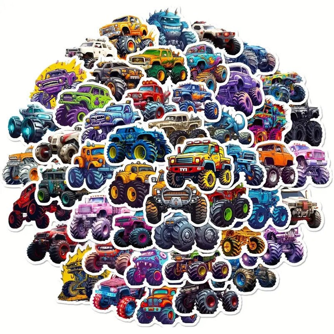 Monster Truck Sticker Truck Car Vinyl Decals Waterproof Car Laptop ...