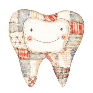 Lot de 10 cliparts, PNG & JPG, dent imprimable en patchwork, illustrations, téléchargement numérique, créations de scrapbooking, dent image courtepointe