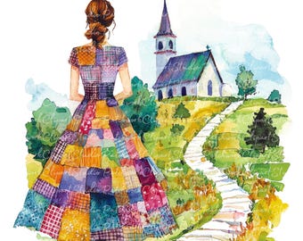 14 Christian Woman and Church Clipart Bundle, PNG & JPG, Printable Christian Images, Digital Download, Scrapbook Crafting, Christian Woman