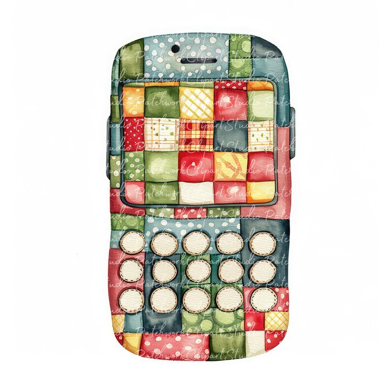 10 Mobile Phone Clipart Bundle, PNG & JPG, Printable Patchwork ...