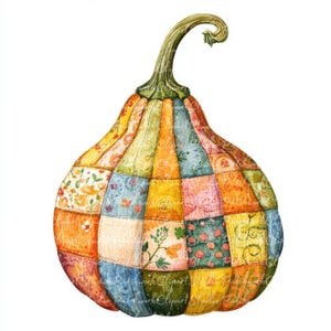10 Squash Clipart Bundle, PNG & JPG, Printable Patchwork, Fall Harvest Illustrations, Digital Download, Scrapbook Crafting, Quilt Image