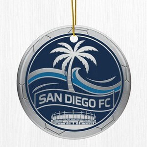 San Diego Soccer Ornament: SDFC Fan Gift, Snapdragon Stadium, Soccer Tree Decoration
