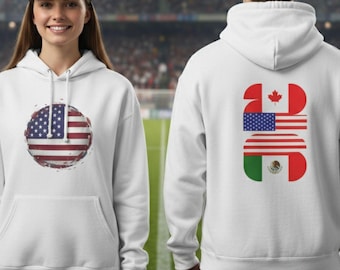 USA Soccer Hoodie: USMNT World Cup 2026 Gear, USA National Team Hoodie, American Flag Soccer Sweatshirt, Match Day Apparel