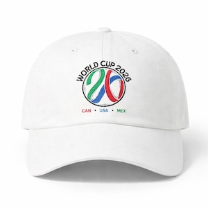Gorra bordada del Mundial de Fútbol 2026: Gorra de aficionado al fútbol USA CAN MEX, gorra vintage para papá, regalo de fútbol