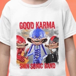 Shin Sonic Band Shirt, Good Karma Tshirt, Horror Skunx Kids Tee, Children's T-Shirt, Kid's Shirt, Graphic Tee, Youth Top, Boys Girls Shirt