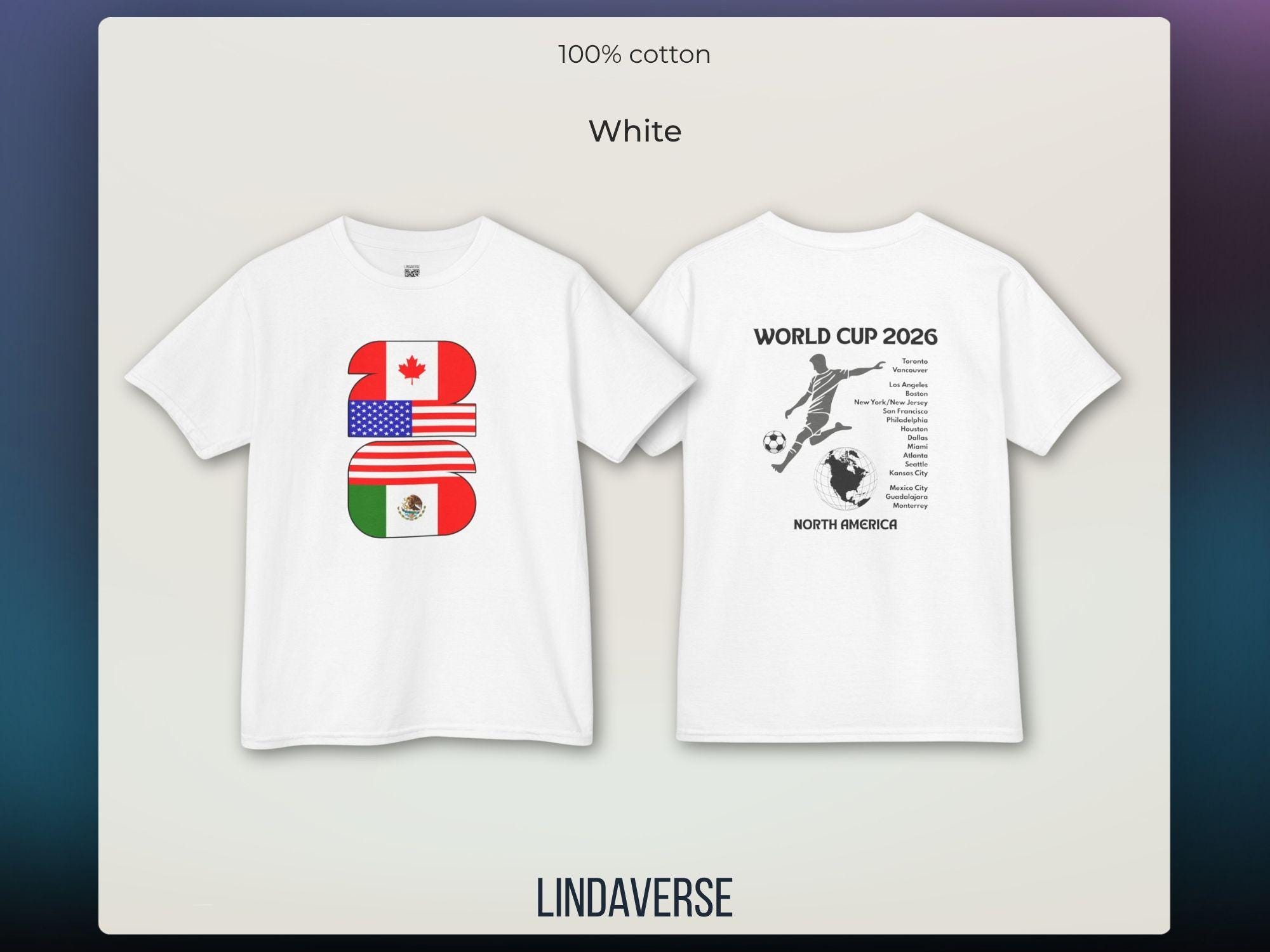 Youth World Cup Soccer Shirt 2026, Kids Football Tee With Host