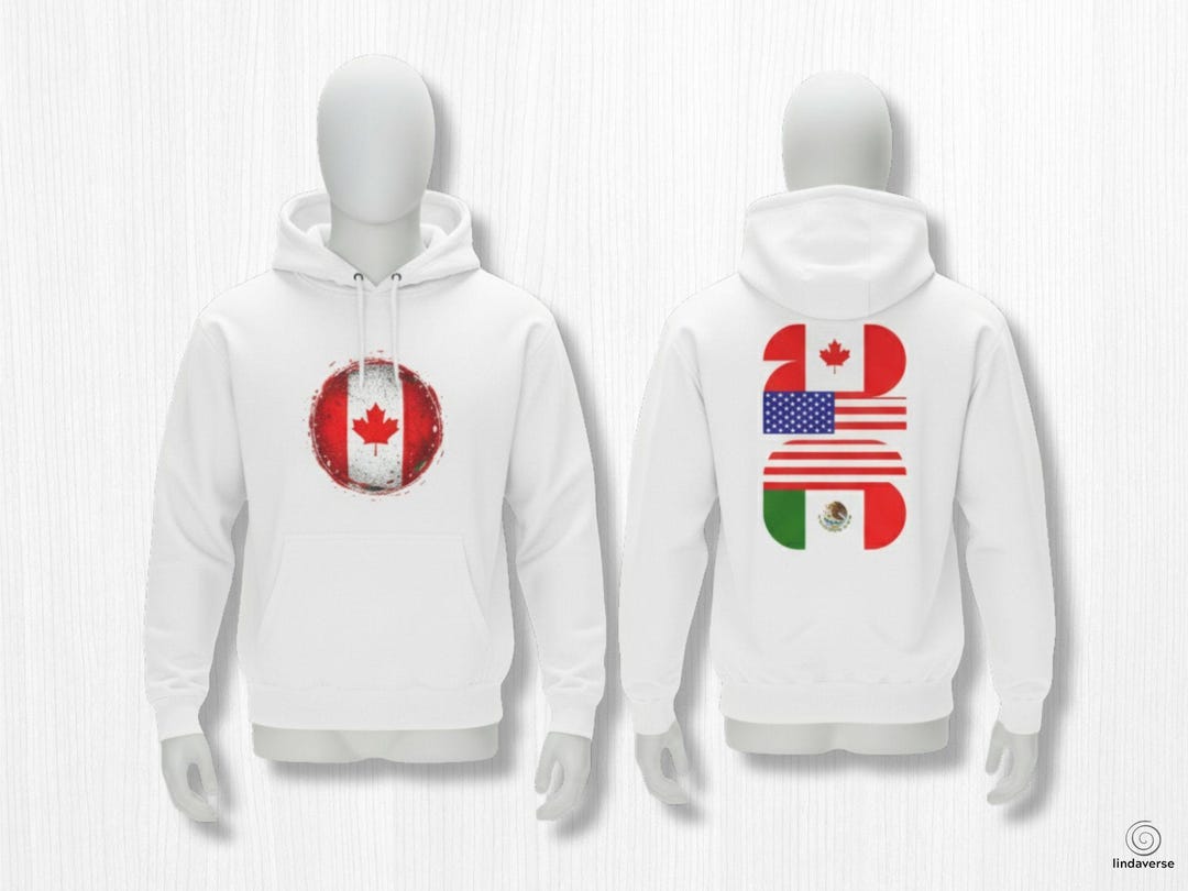 Canada Soccer Hoodie: 2026 World Soccer Cup, Les Rouges Soccer Fan ...