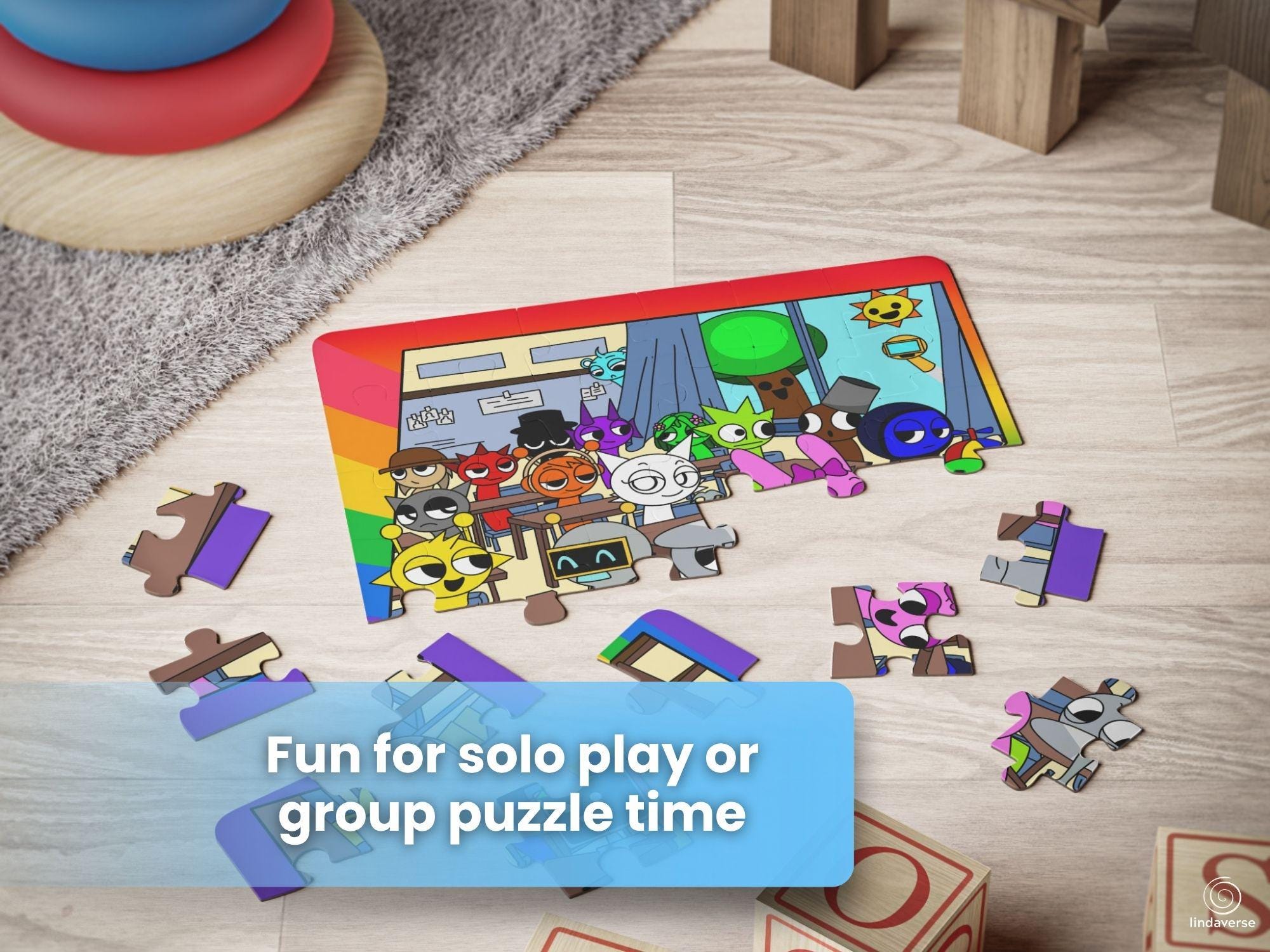 Sprunki Classroom Puzzle for Kids: Rainbow Border, Fun Educational Game ...