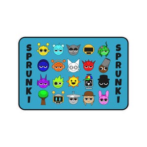 Sprunki-bureaumat, kleurrijk alternatief muismat, stripfiguur schoolbenodigdheden, antislip neopreen bureaumat voor kinderen of gamers