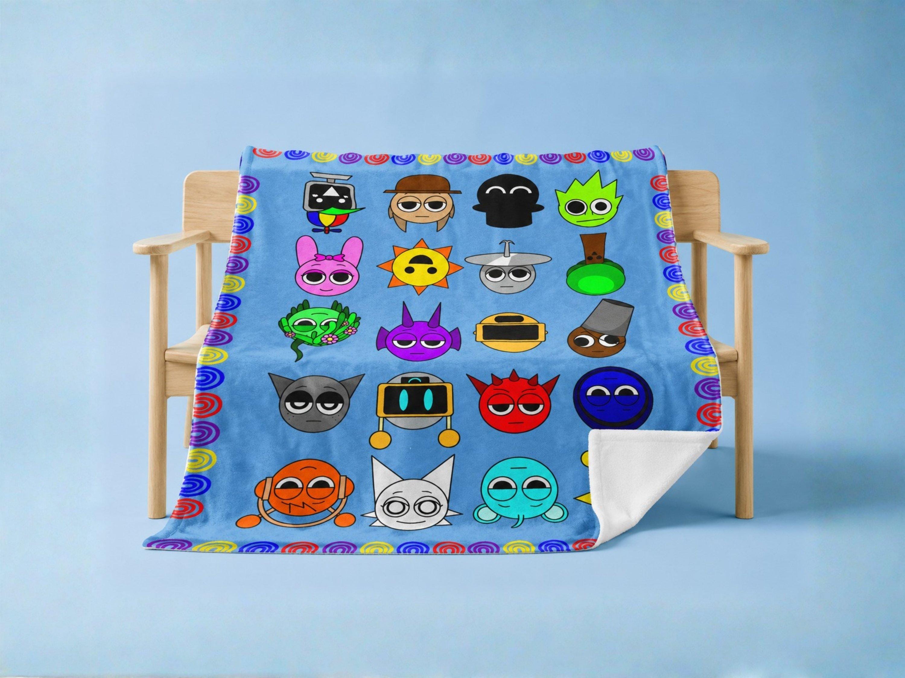 Sprunki Blanket: Soft Velveteen Plush Bed Throw, Fun Gift for Kids