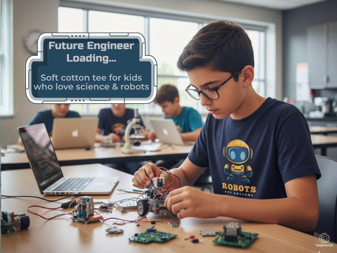 Kids Robot Shirt: Fun Science Tech Apparel, I Love Robots, STEM ...