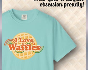 Retro "I Love Waffeln" T-Shirt: 70s Style Foodie Tee