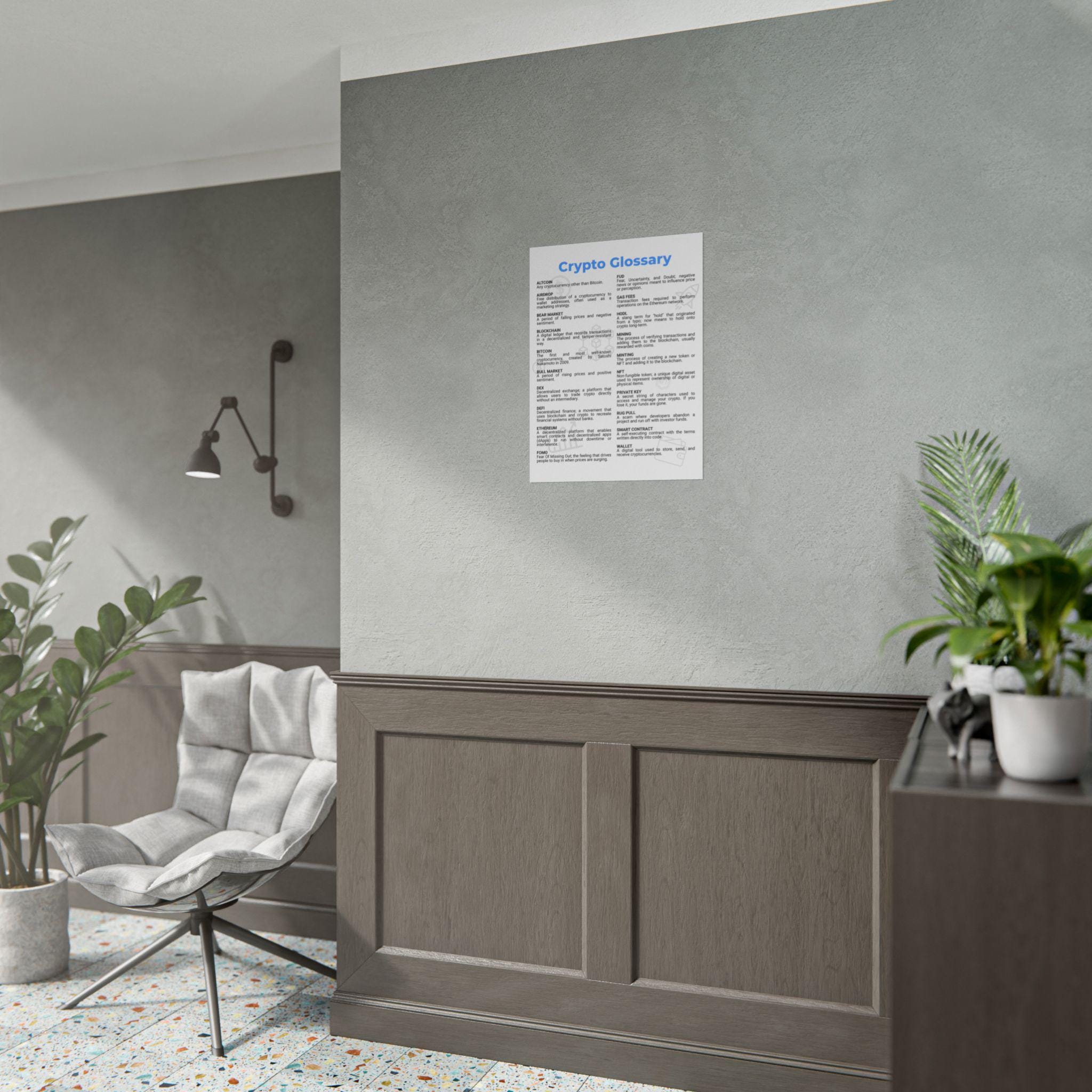 暗号用語集ポスター：トレーダーのための教育用Web3アート - Etsy 日本