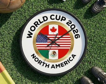 2026 World Cup Wall Clock: North America Soccer Tournament Decor