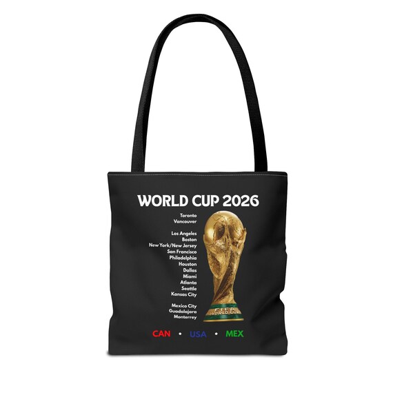 2026 World Soccer Cup Tote Bag, Double-sided Soccer Fan Bag, CAN 