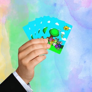 Cartas Sprunki - Conjunto de cartas de pôquer coloridas para noites de jogos, cartas para crianças, acessórios divertidos para jogos em família, noite de jogos em família, brinquedos infantis