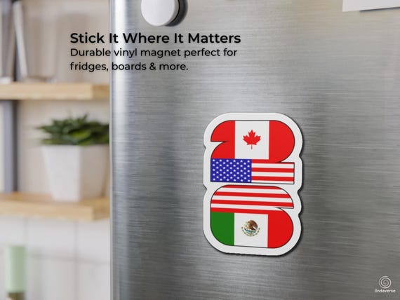 2026 World Soccer Cup Magnet: Custom Die Cut Vinyl Magnet, Soccer Car Magnet, Collectible Fridge Locker Decor, Football Gift for Fans